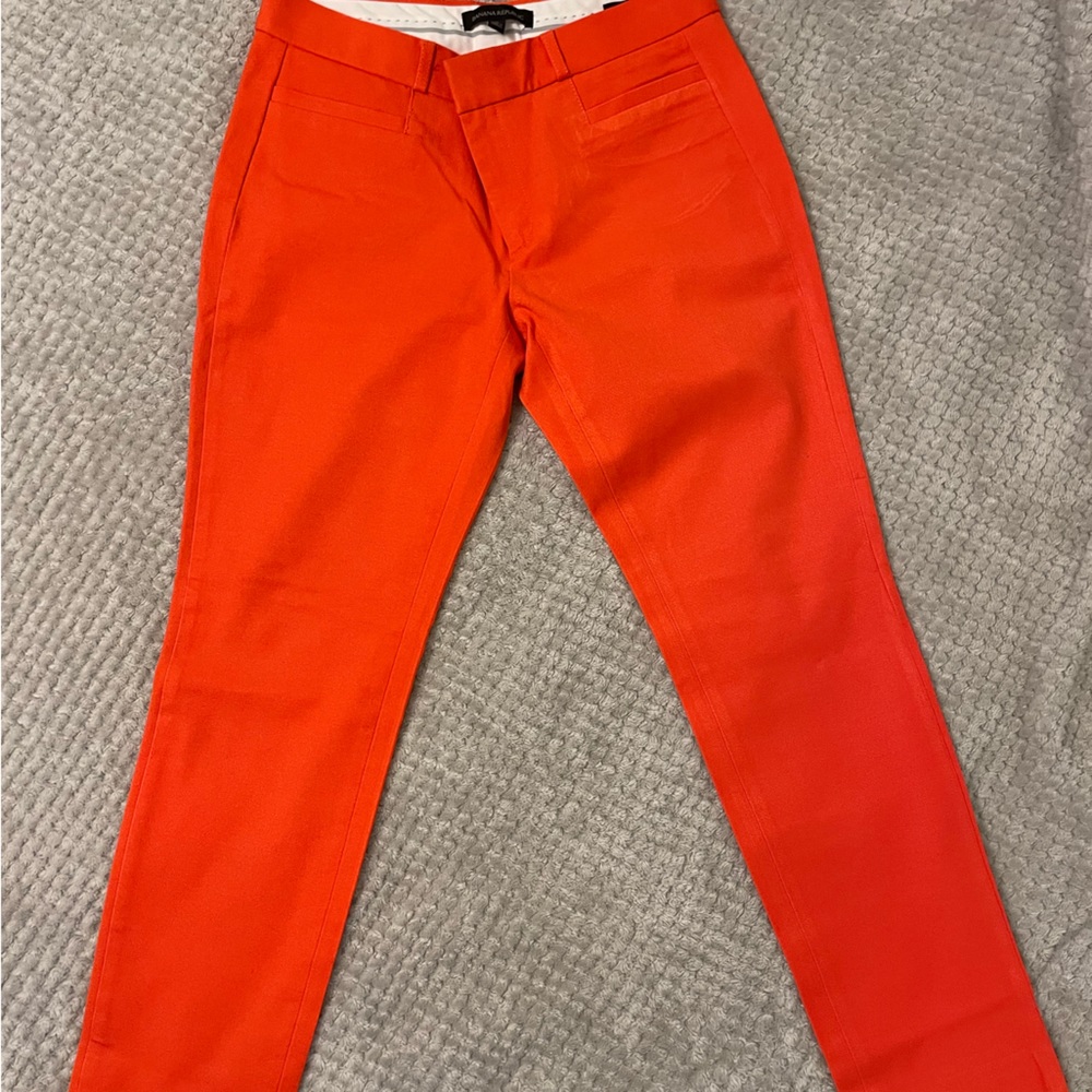 Banana Republic bright red/orange Sloan cut pants SZ 4. Like new condition.
